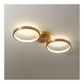Plafonnier Blanc et Dore au style moderne avec conception fonctionnelle