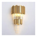 Luminaire Dore et Transparent a silhouette graphique de type applique murale E14