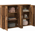 Meuble buffet ancien en bois 2 pieces avec finition rectangulaire 60 x 31 x 84 cm, rangement durable et style epure pour salle a manger