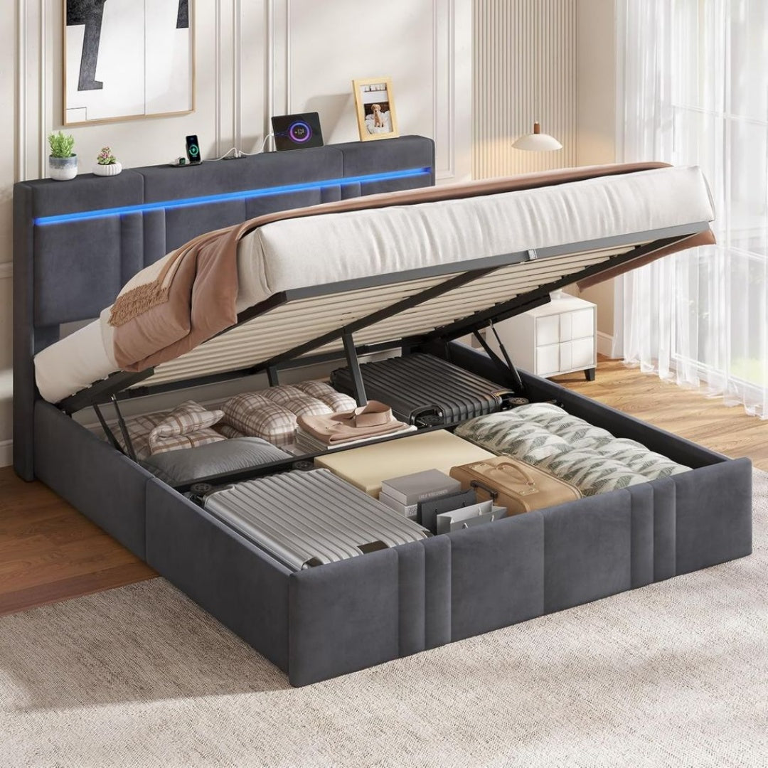Ensembles de matelas et sommiers finition bois naturel variante 642