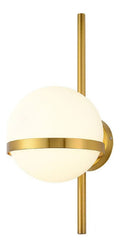 Applique murale decoratif Blanc et Dore avec diffusion lumineuse harmonieuse 40 W