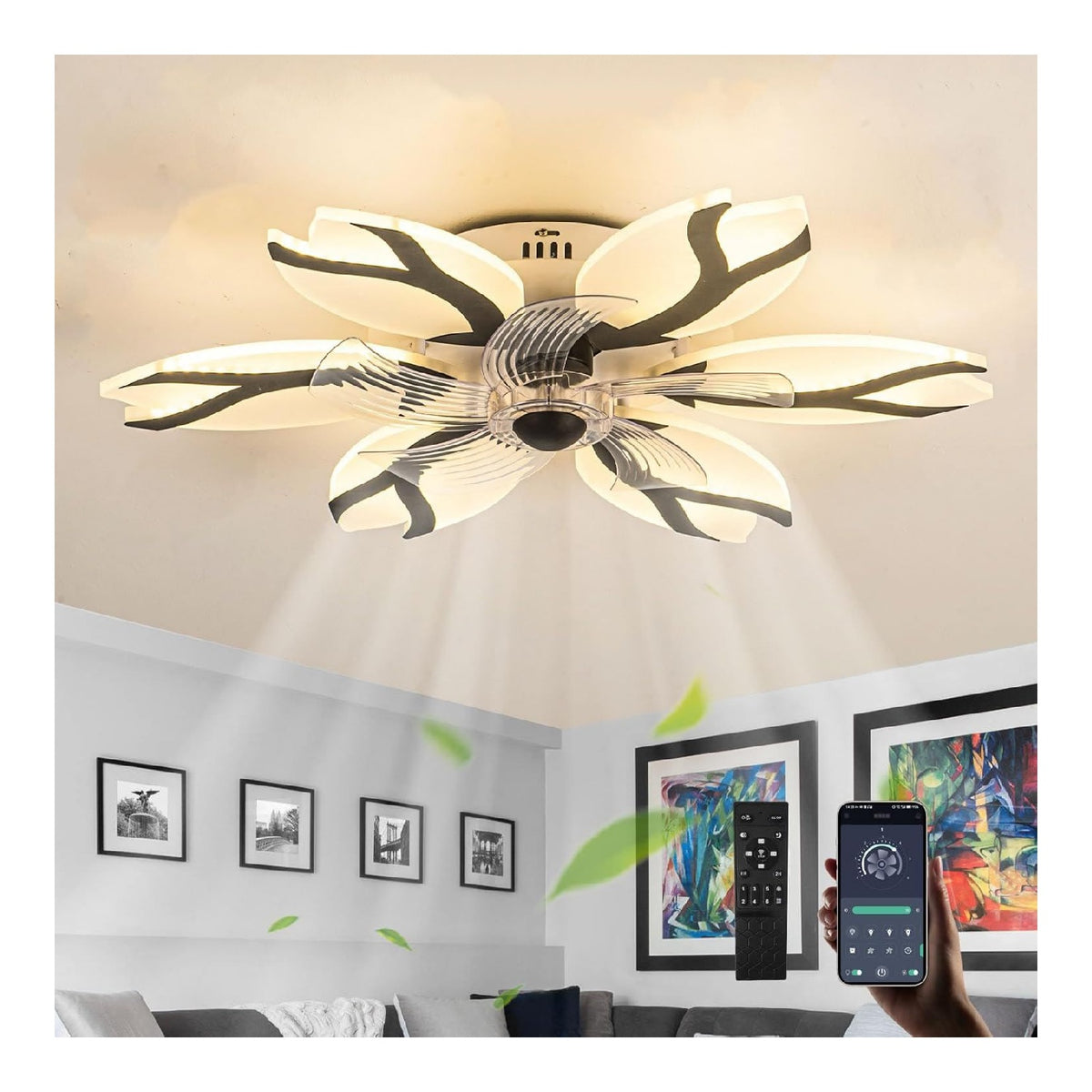 Lustre Noir et Ambre au style moderne avec conception fonctionnelle H8-1482