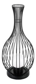 Lampadaire Noir et Blanc aux lignes epurees avec eclairage confortable 10 W IP65 E27