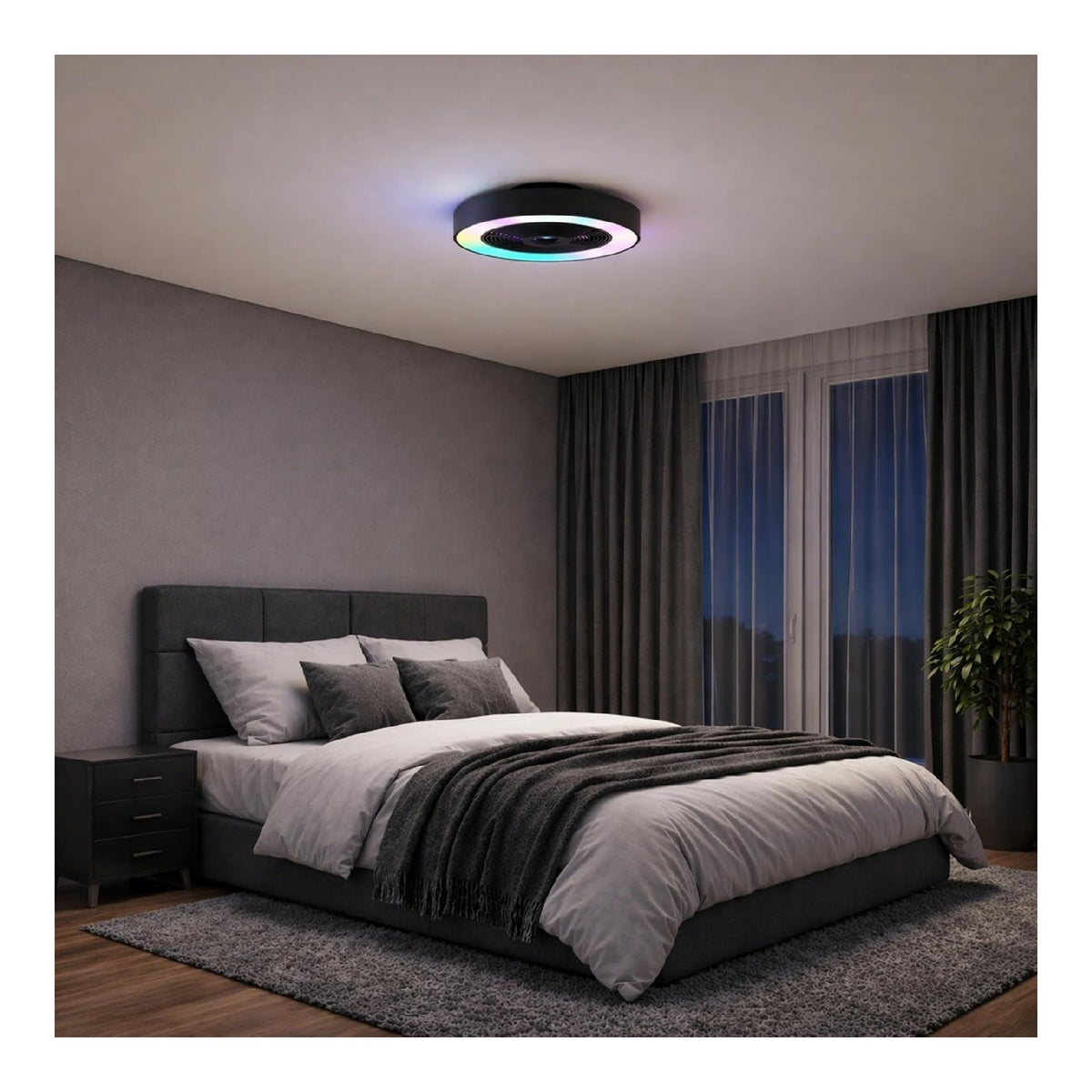 Plafonnier Noir et Vert au style moderne avec conception fonctionnelle