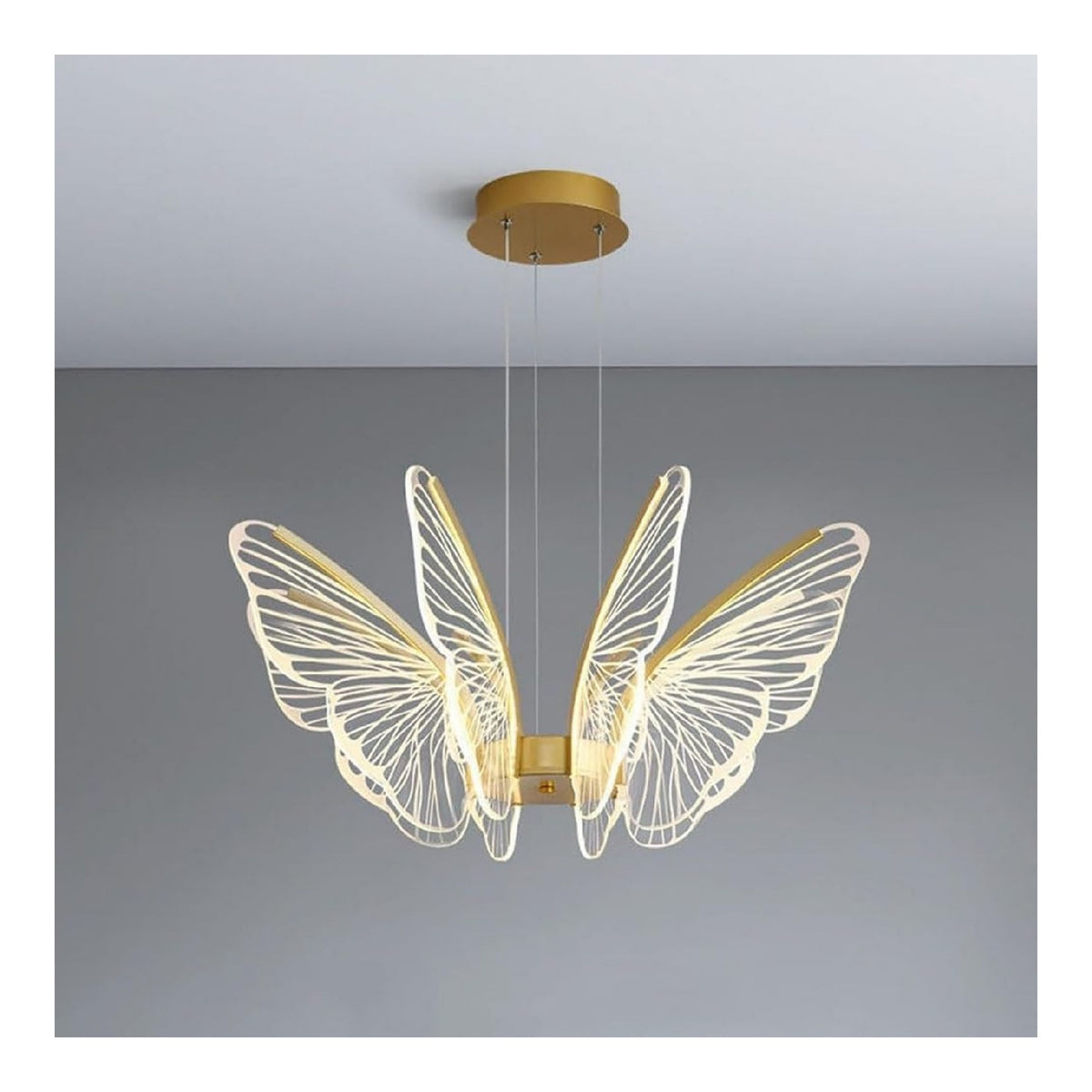 Eclairage Dore et Ambre contemporain en version suspension