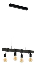 Solution lumineuse Noir au dessin sobre en format suspension 40 W E27