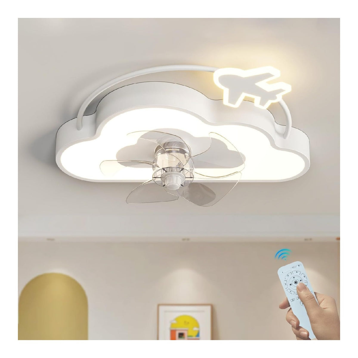 Luminaire Blanc et Ambre a presence elegante et lumiere agreable
