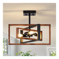 Eclairage Noir et Ambre contemporain en version lustre 40 W E14