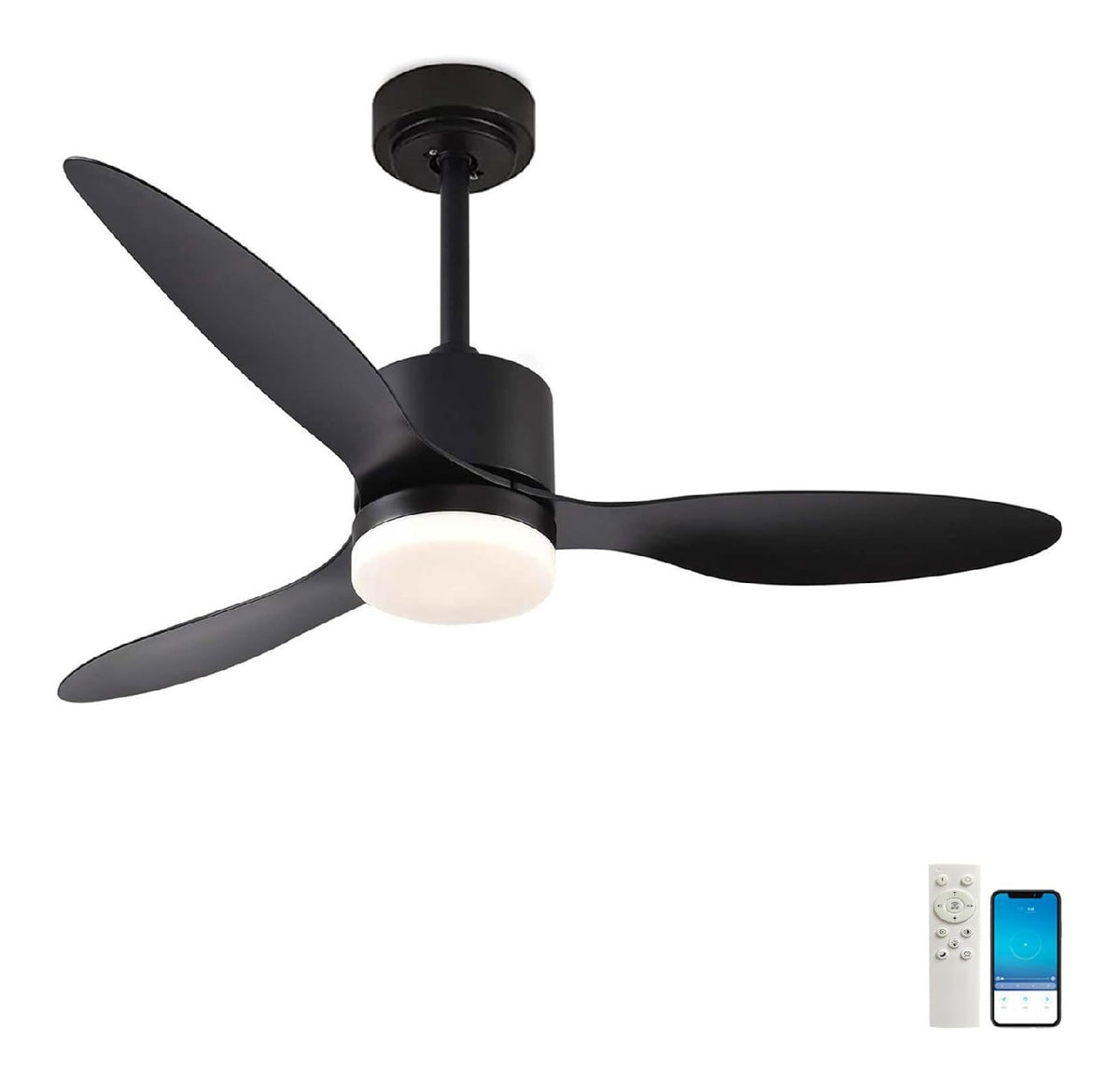 Luminaire Noir et Blanc a silhouette graphique de type lustre 3000K