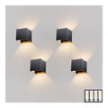 Luminaire Blanc et Ambre a silhouette graphique de type applique murale 9W IP54 3000K