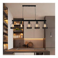 Luminaire Noir et Ambre a silhouette graphique de type suspension 40 W E27 9F-2684