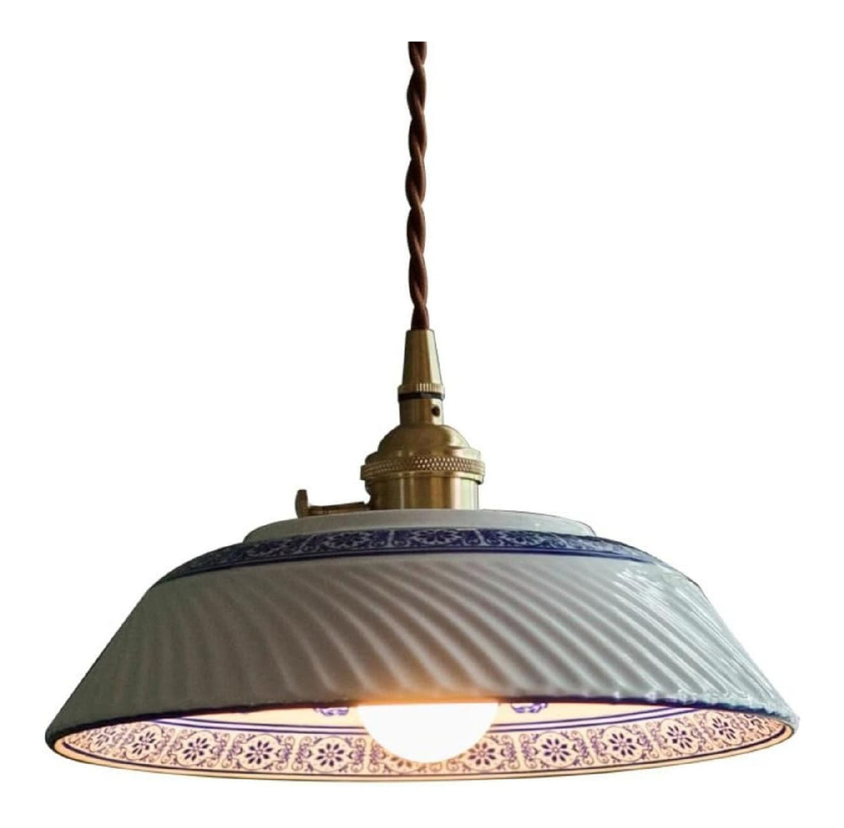 Solution lumineuse Blanc et Bleu au dessin sobre en format suspension Q5-8708