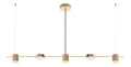 Suspension Blanc et Dore au style moderne avec conception fonctionnelle