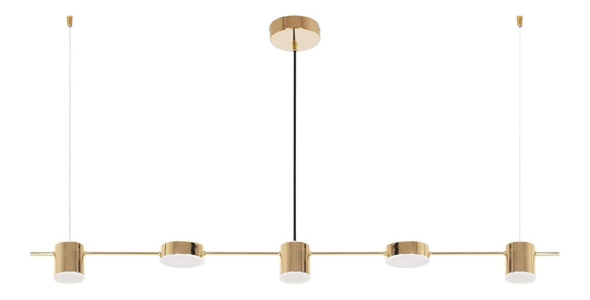 Suspension Blanc et Dore au style moderne avec conception fonctionnelle
