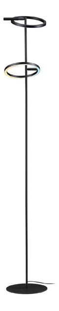 Lampadaire Noir et Blanc aux lignes epurees avec eclairage confortable 4W
