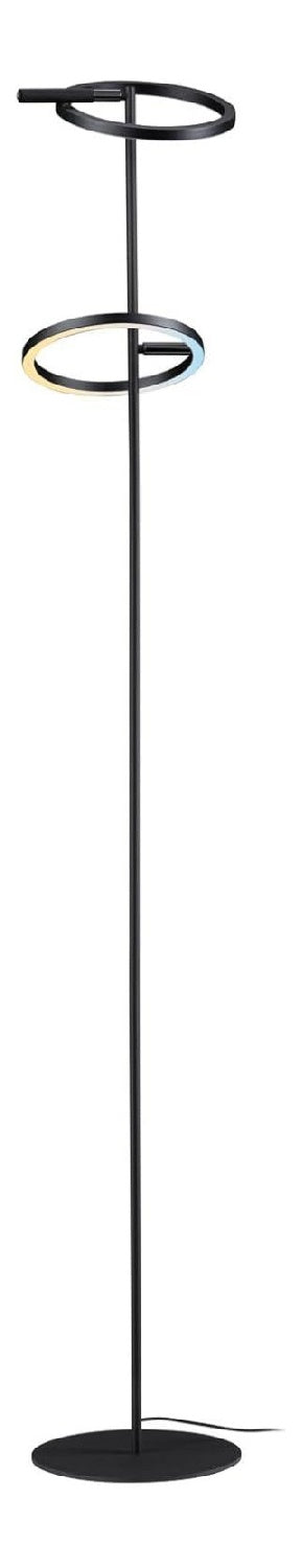 Lampadaire Noir et Blanc aux lignes epurees avec eclairage confortable 4W
