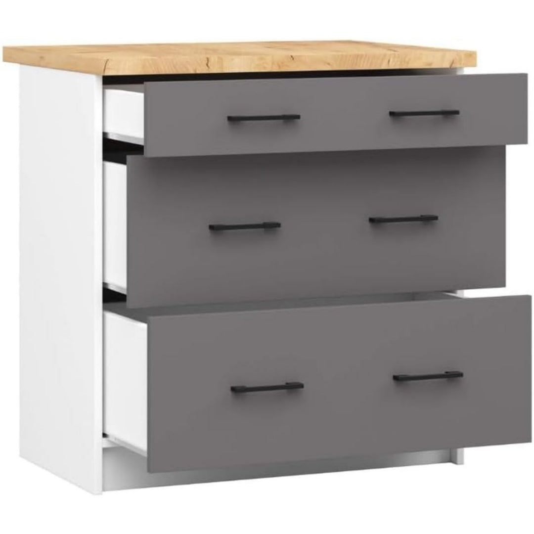 Buffets hauts reglable finition bois blanc variante 2748