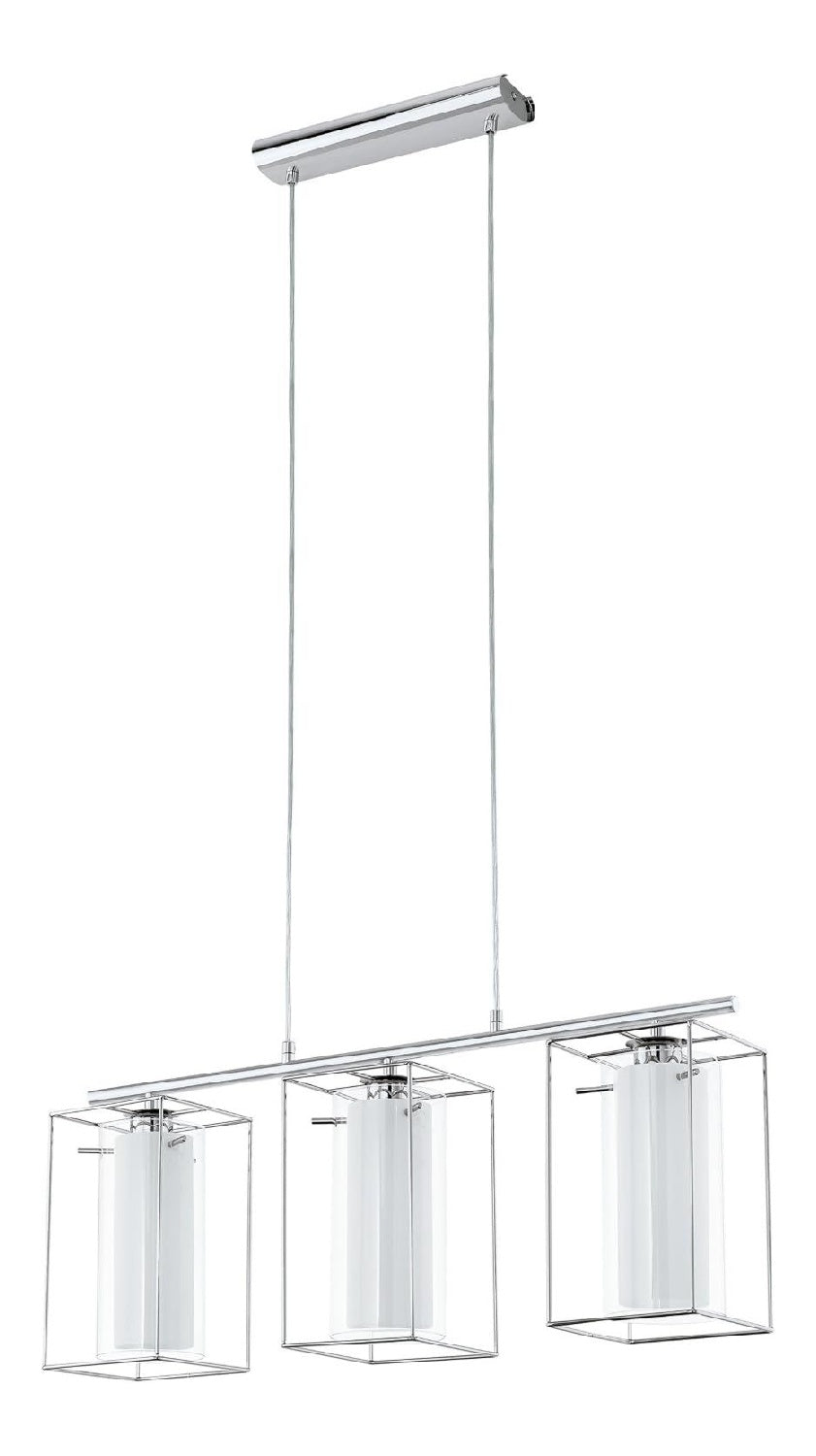 Suspension Blanc et Rouge aux lignes epurees avec eclairage confortable 60 W E27