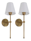 Applique murale Blanc et Dore a presence elegante et lumiere agreable 60 W E27