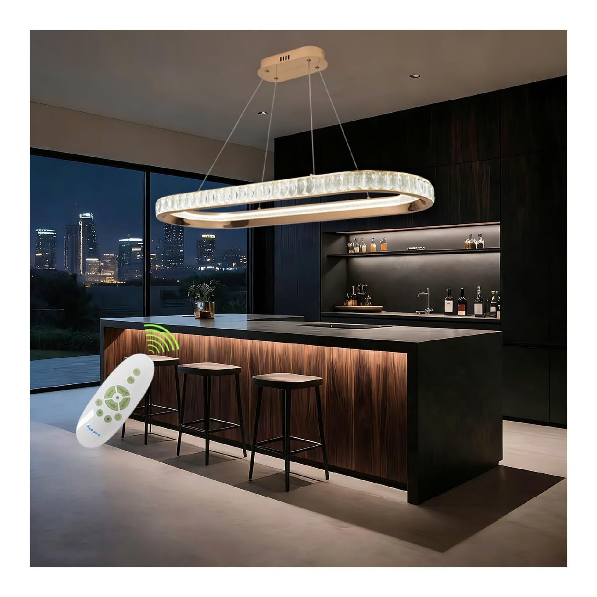 Lustre decoratif Blanc et Dore avec diffusion lumineuse harmonieuse 3000K QT-7062