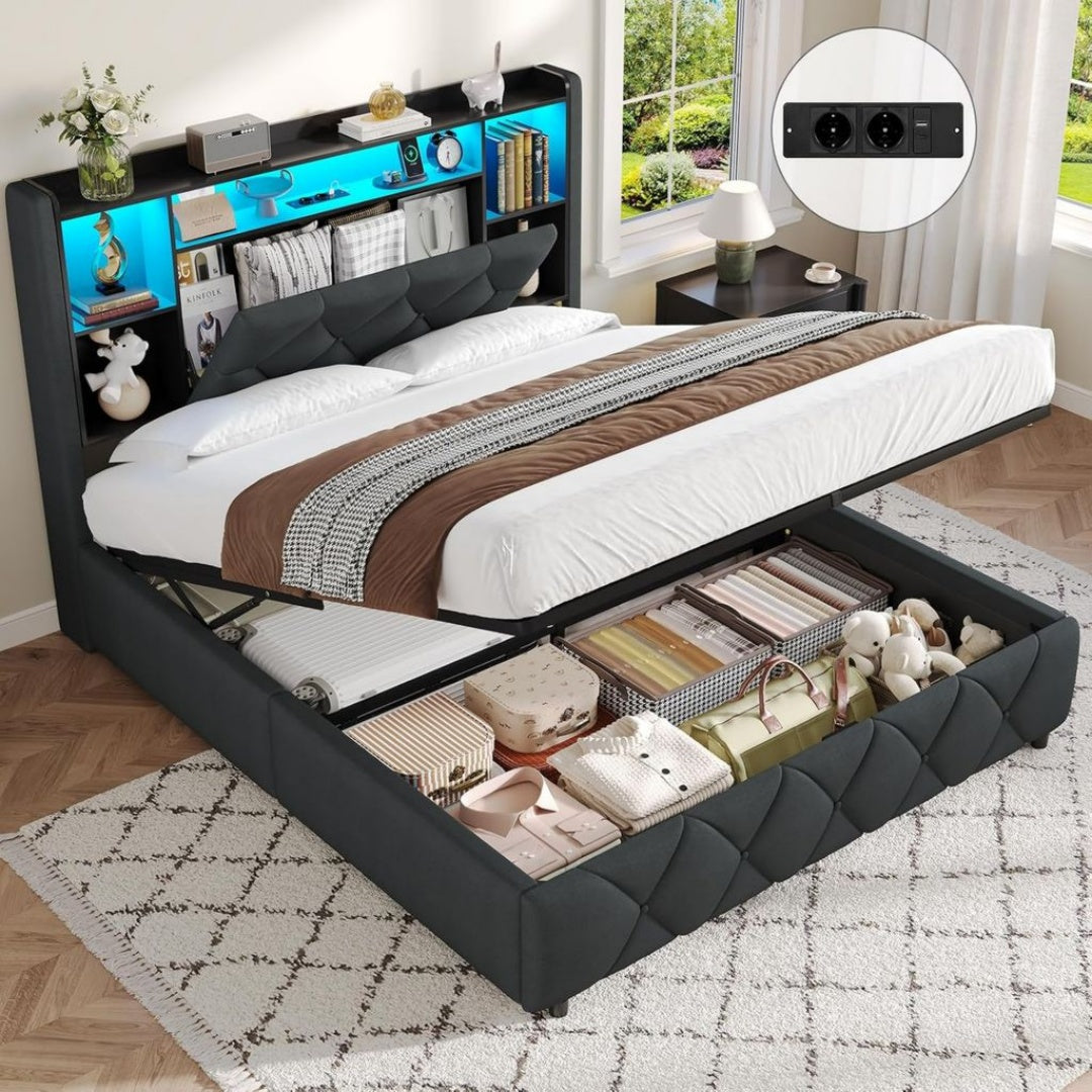 Rangements sur roulettes reglable noir