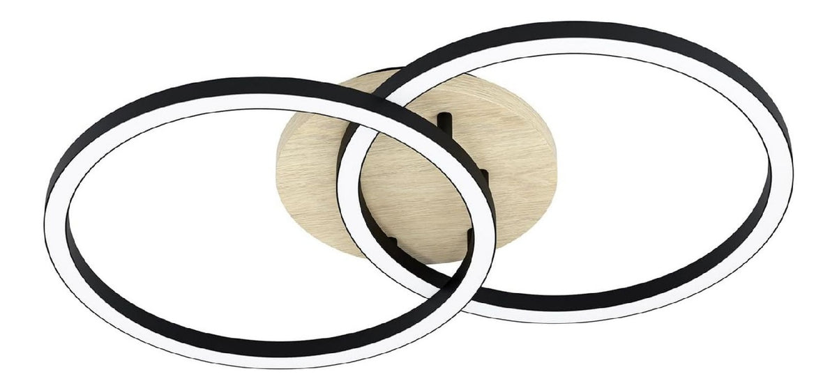 Plafonnier Noir et Blanc au style moderne avec conception fonctionnelle 6500K