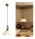 Luminaire Blanc et Ambre a silhouette graphique de type suspension E27