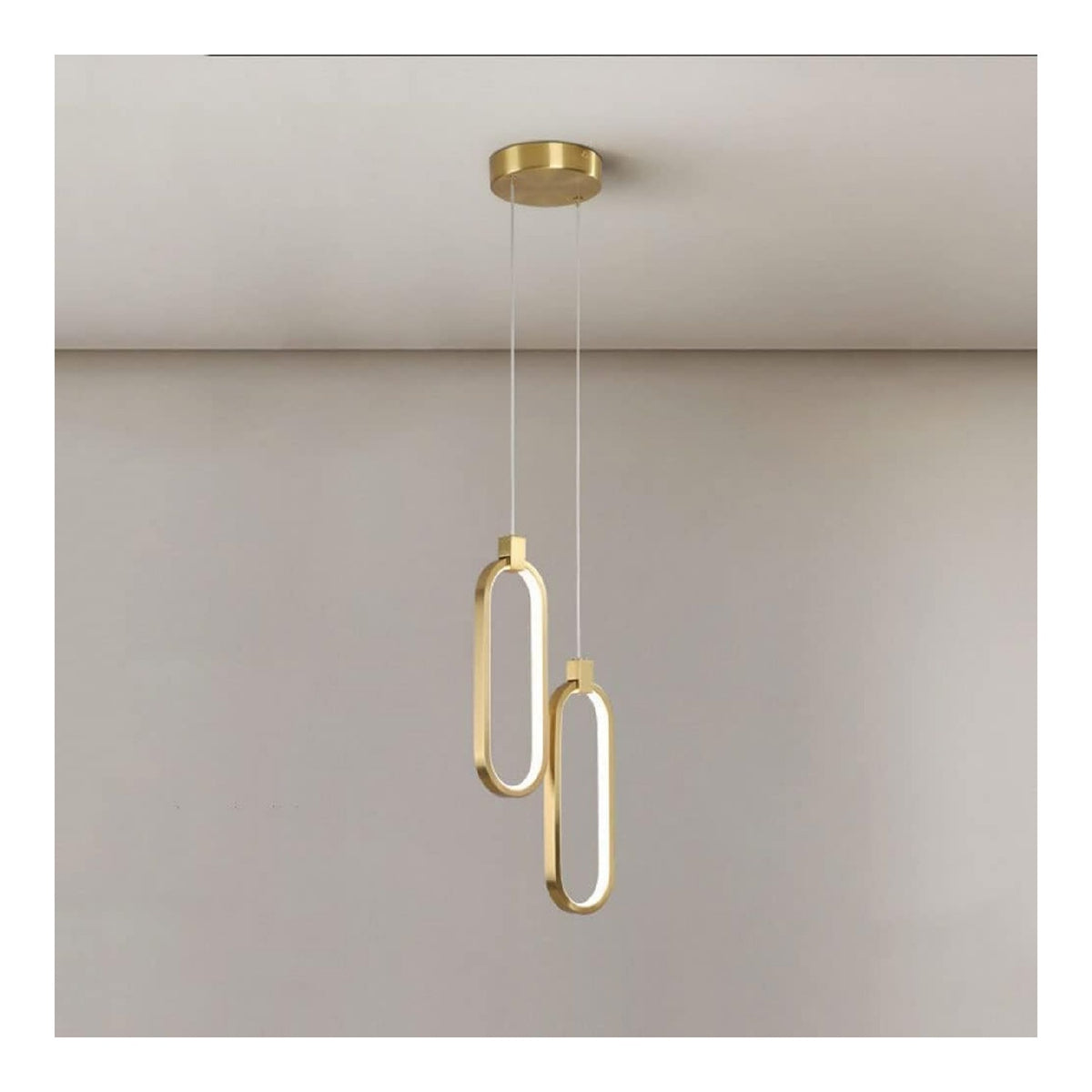 Luminaire Dore a silhouette graphique de type suspension 20 W