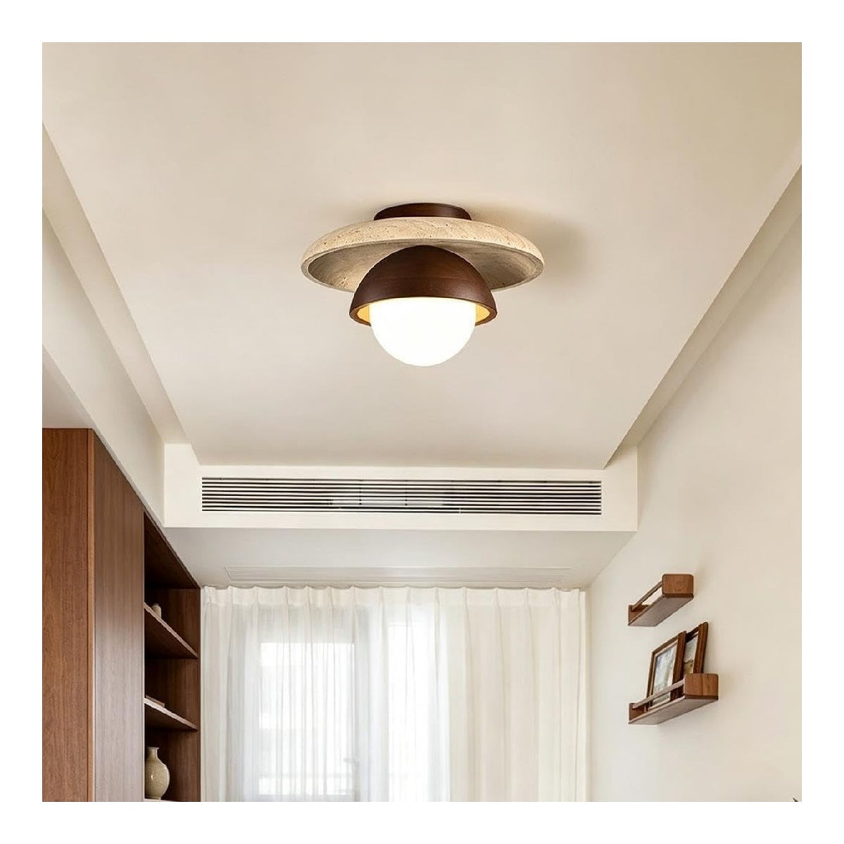 Plafonnier decoratif Blanc et Ambre avec diffusion lumineuse harmonieuse 1W