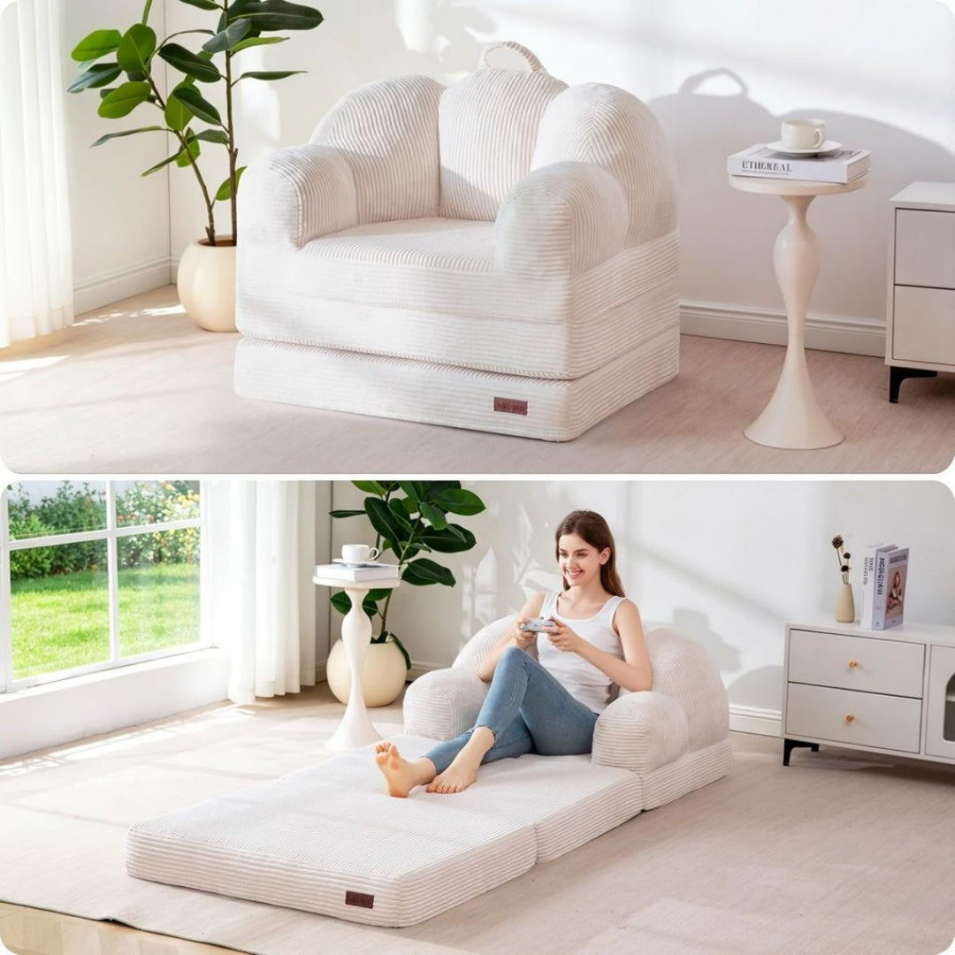 Bancs de rangement revetement velours beige