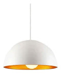 Suspension Blanc et Ambre aux lignes epurees avec eclairage confortable 60 W E27