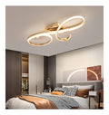 Luminaire Blanc et Dore a silhouette graphique de type plafonnier 50W 3000K