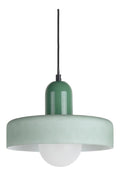 Suspension Ambre et Vert aux lignes epurees avec eclairage confortable KV-7968