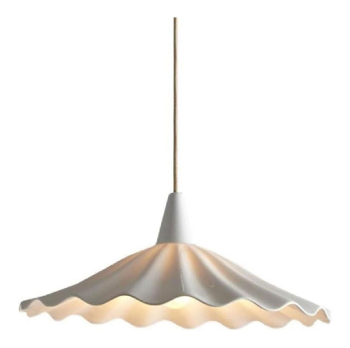 Suspension Blanc et Ambre aux lignes epurees avec eclairage confortable E27 5H-8634