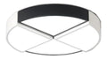 Plafonnier Noir et Blanc aux lignes epurees avec eclairage confortable D2-4440