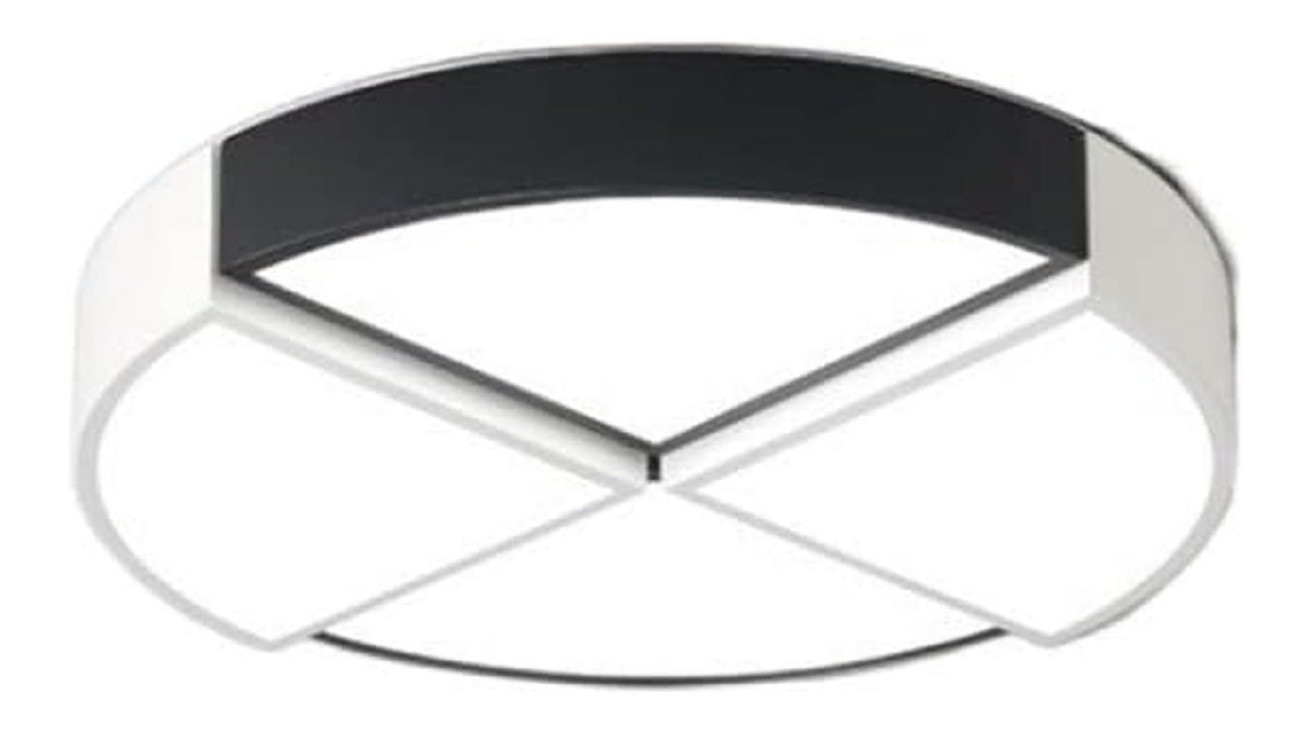 Plafonnier Noir et Blanc aux lignes epurees avec eclairage confortable D2-4440