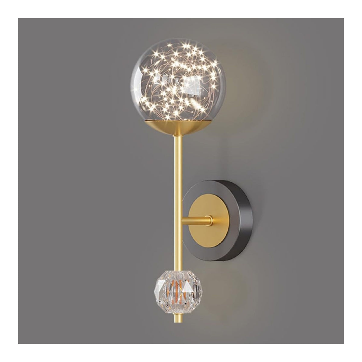 Applique murale decoratif Dore et Ambre avec diffusion lumineuse harmonieuse 12 W