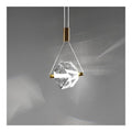 Suspension Ambre et Rouge aux lignes epurees avec eclairage confortable