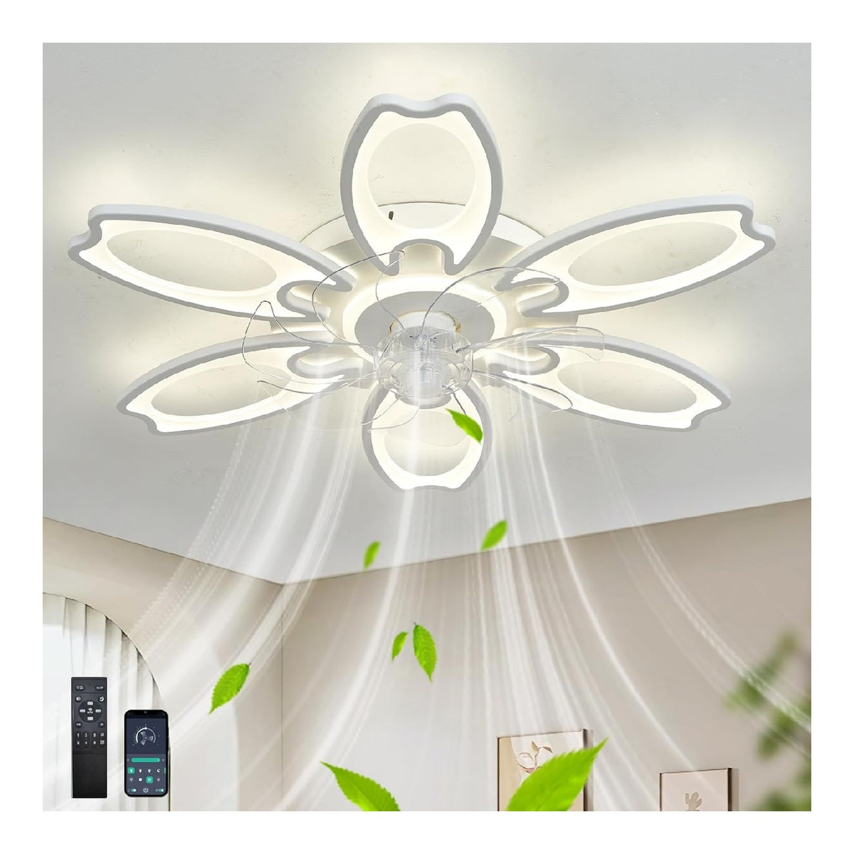 Luminaire Blanc et Ambre aux lignes epurees avec eclairage confortable 3000 K