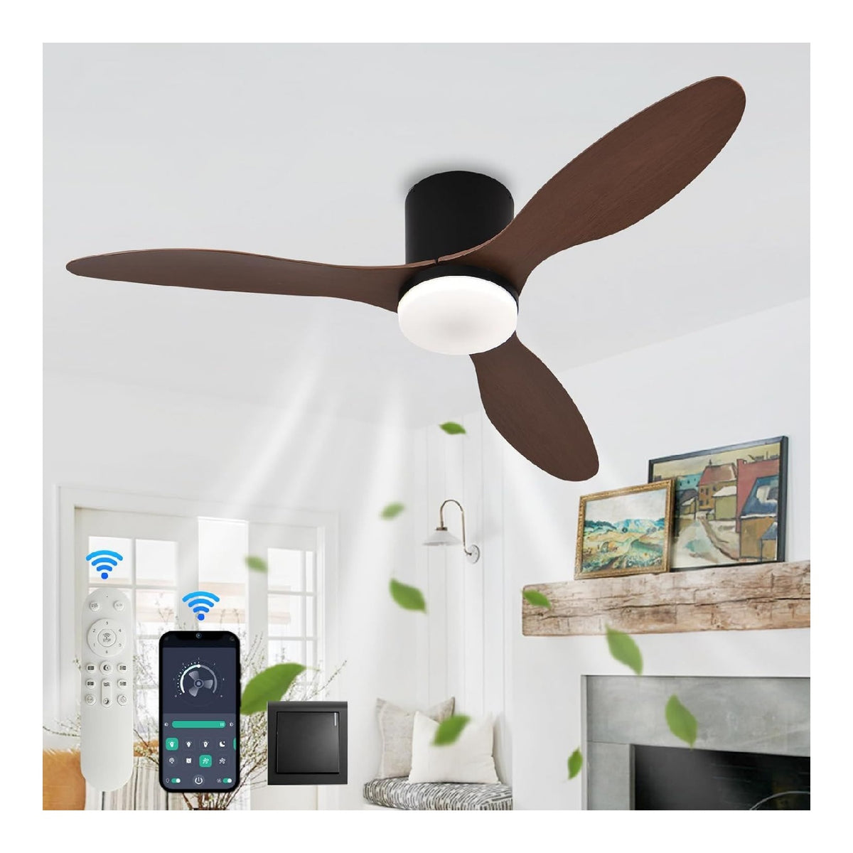 Eclairage Noir et Blanc contemporain en version lustre 24W 3000K