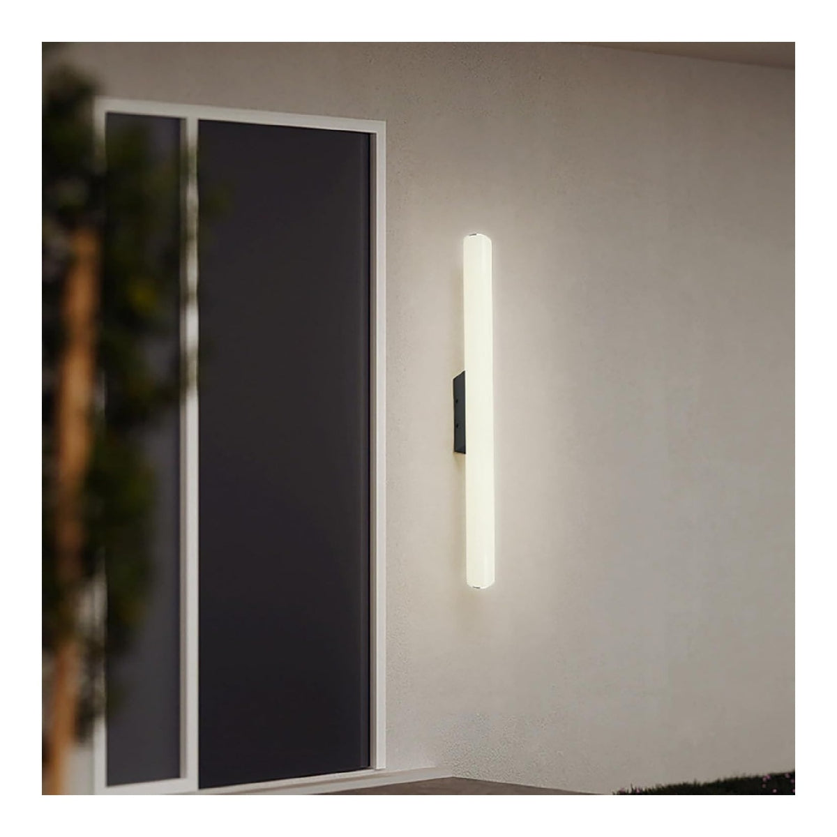 Eclairage Blanc et Ambre contemporain en version applique murale IP65