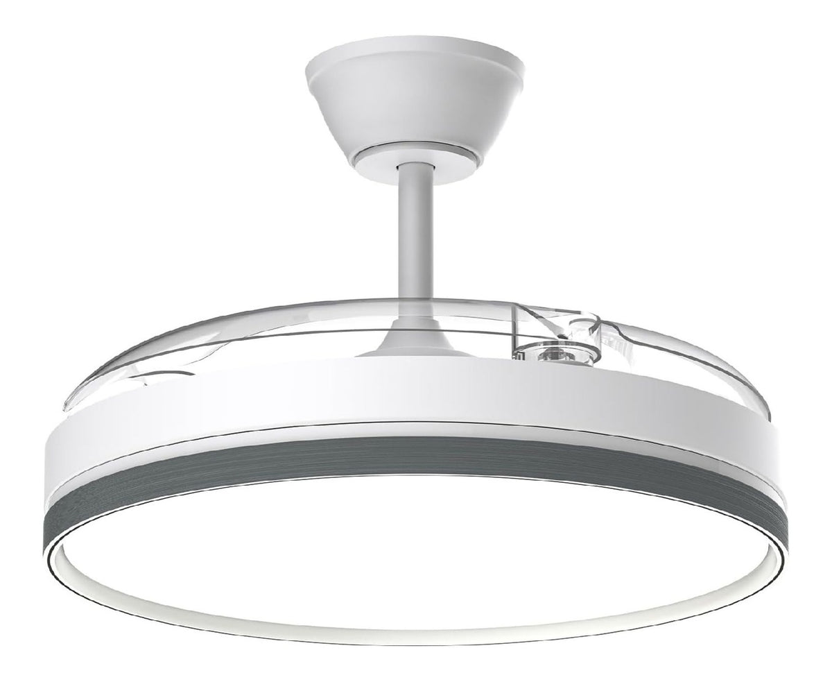 Solution lumineuse Blanc et Gris au dessin sobre en format lampe de table 3000K
