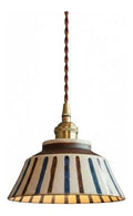 Suspension Ambre et Beige a presence elegante et lumiere agreable E27 L1-8509