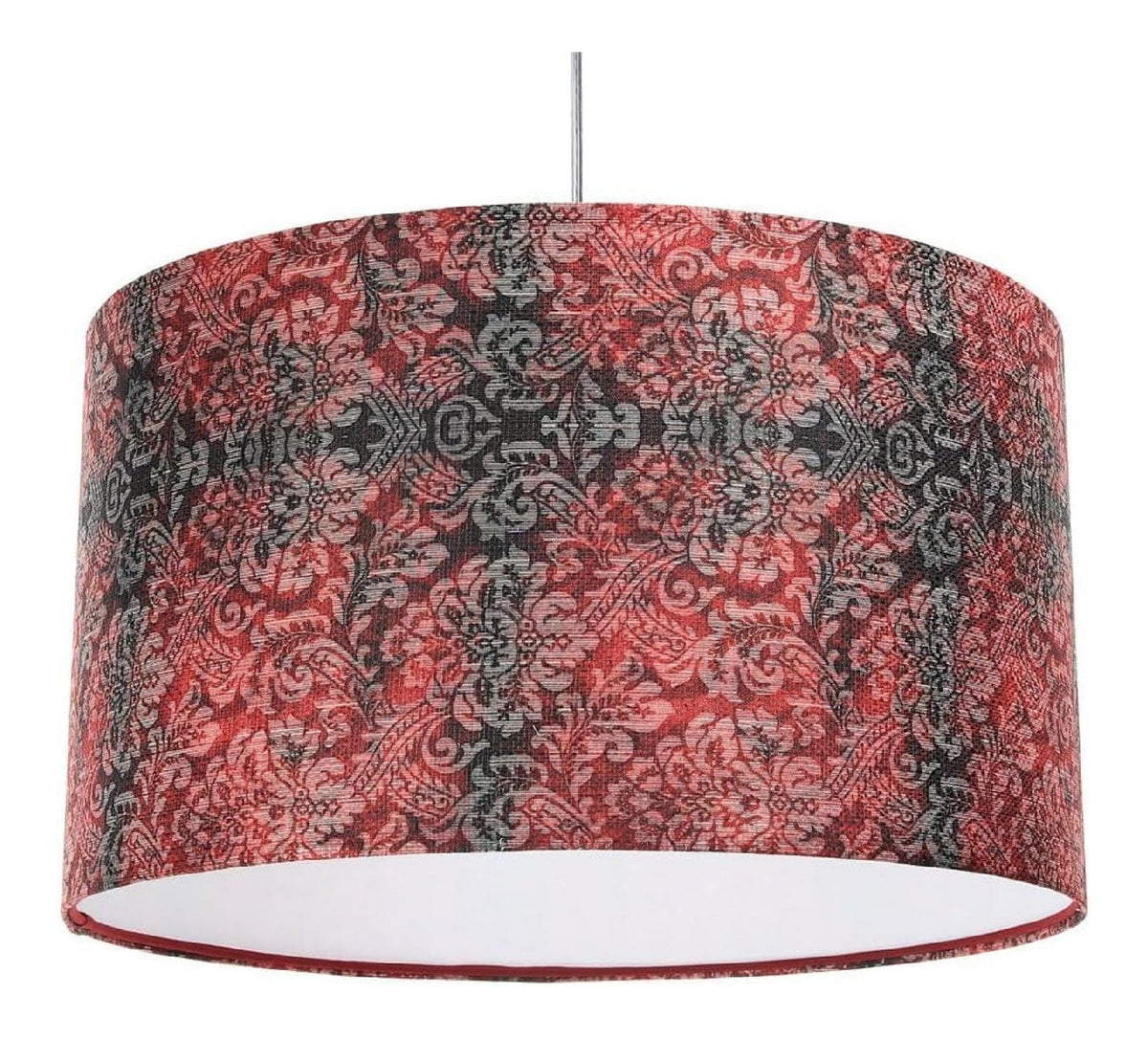 Suspension Rouge aux lignes epurees avec eclairage confortable 60 W IP20