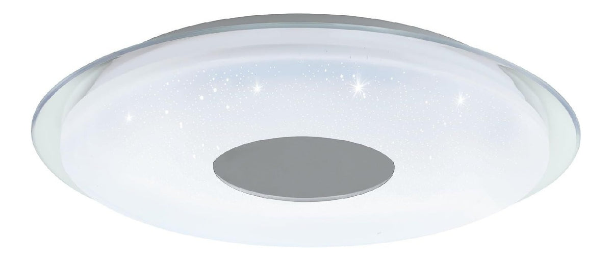 Plafonnier Blanc et Bleu a presence elegante et lumiere agreable 38 W