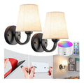 Luminaire Noir et Ambre a silhouette graphique de type applique murale 19-8897