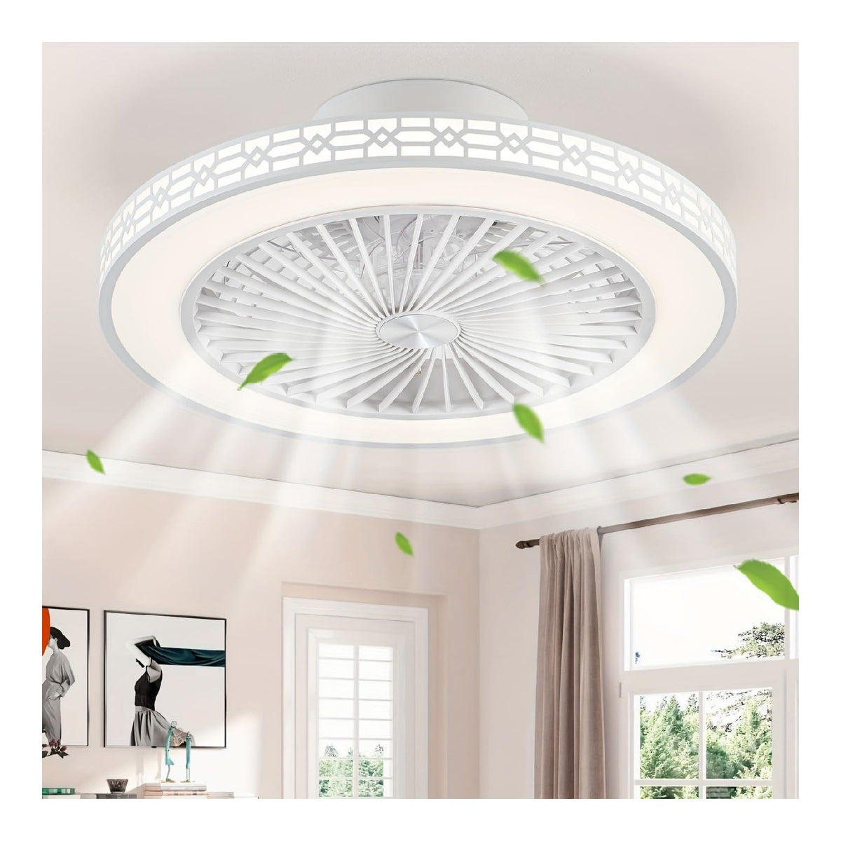 Plafonnier Blanc et Ambre au style moderne avec conception fonctionnelle
