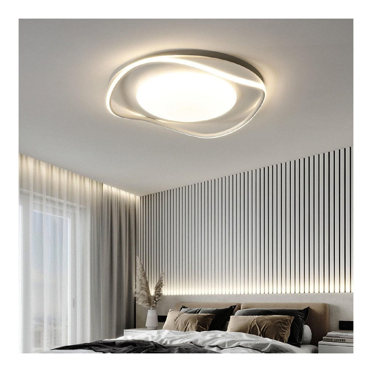 Solution lumineuse Noir et Blanc au dessin sobre en format lustre 3000K JF-2626