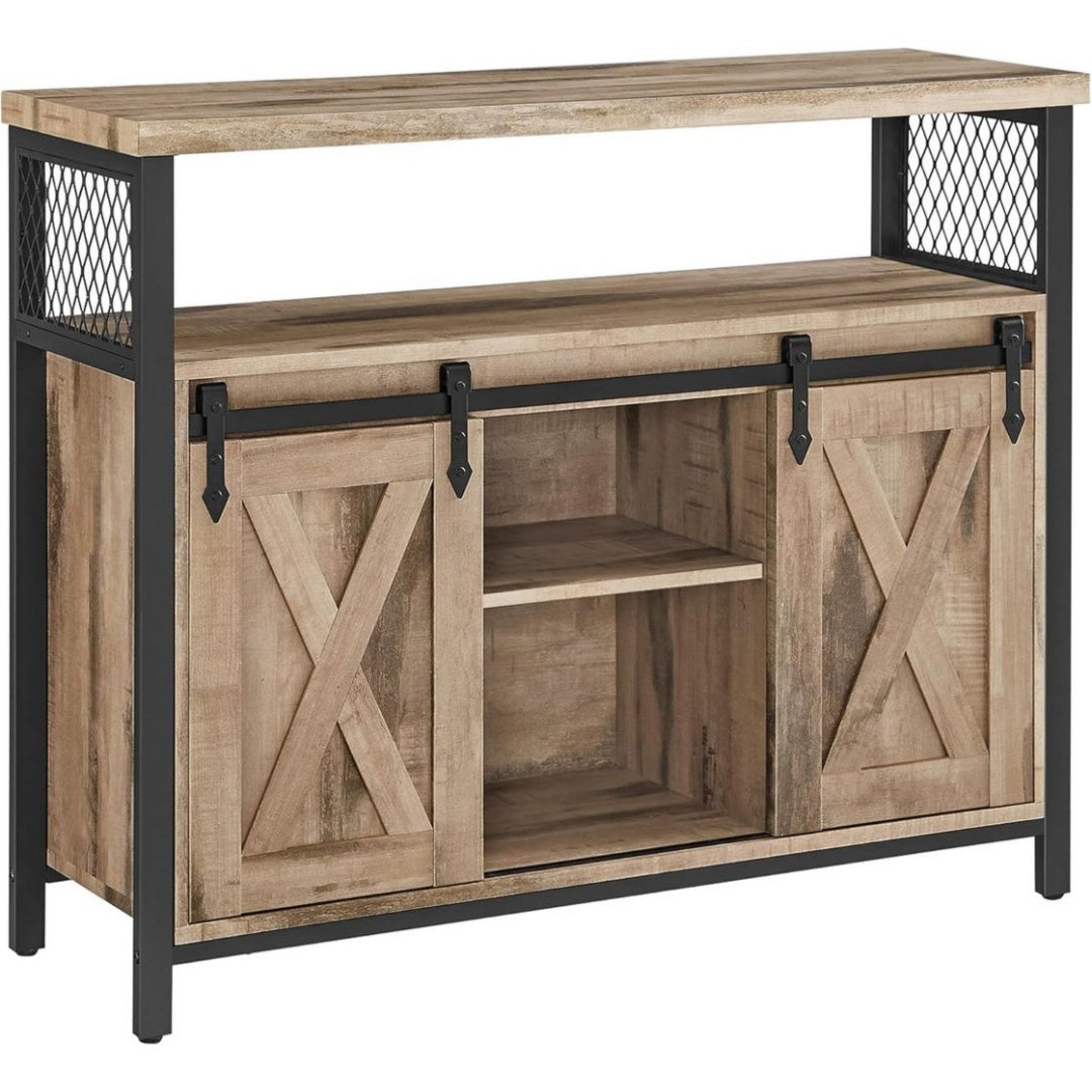 Buffets hauts avec tiroirs finition bois noir