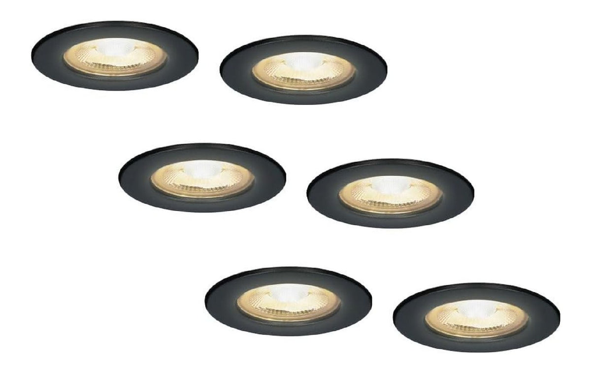 Spot de plafond Noir et Blanc aux lignes epurees avec eclairage confortable 5W IP65 2700K
